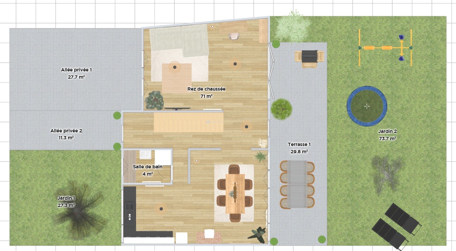 Photo 59170 – CROIX – CENTRE-VILLE / DUQUENIÈRE MAISON RÉNOVÉE – 3 CHAMBRES – 85 m² – TERRASSE – SOUS-SOL – STATIONNEMENTS – PROJET D’EXTENSION Jusqu’à 140m²